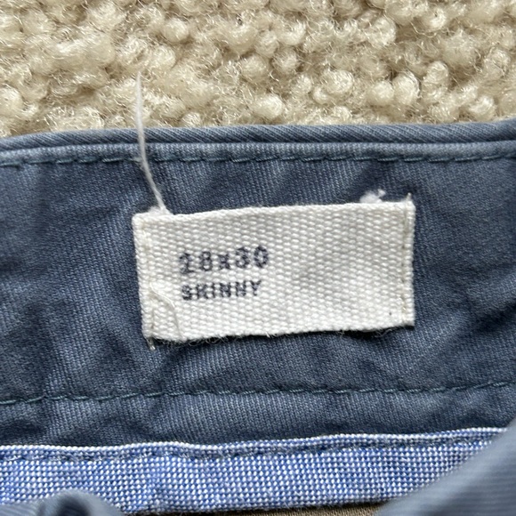 Gap Skinny Stretch Khaki Pants - Men's 28 x 30 Blue Pearl - Picture 6 of 10